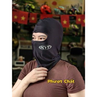 Khăn trùm đầu KYT vải thun logo KYT phản quang mang nón bảo hiểm đi phượt,đi du lịch rất tiện lợi