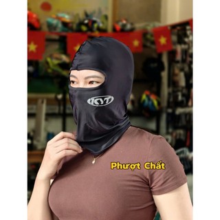 Khăn trùm đầu KYT vải thun logo KYT phản quang mang nón bảo hiểm đi phượt,đi du lịch rất tiện lợi