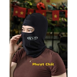 Khăn trùm đầu KYT vải thun logo KYT phản quang mang nón bảo hiểm đi phượt,đi du lịch rất tiện lợi