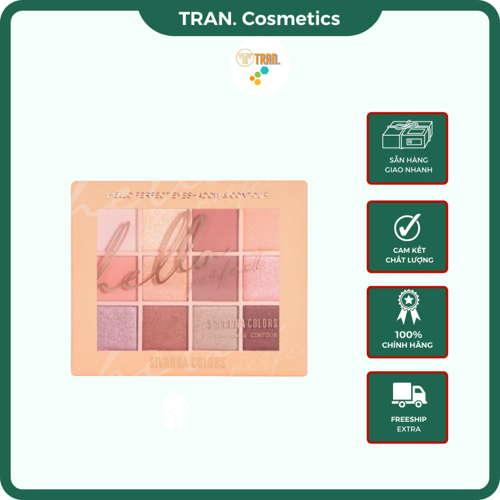 Phấn Mắt Sivanna, Phấn Sivanna HF178 Màu 03 Kết Hợp Giữa Bảng Phấn Mắt Và Má Hồng 2in1 Tiện Lợi - TR