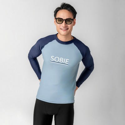 Áo Bơi Nam Tay Dài Grey Navy Sobie