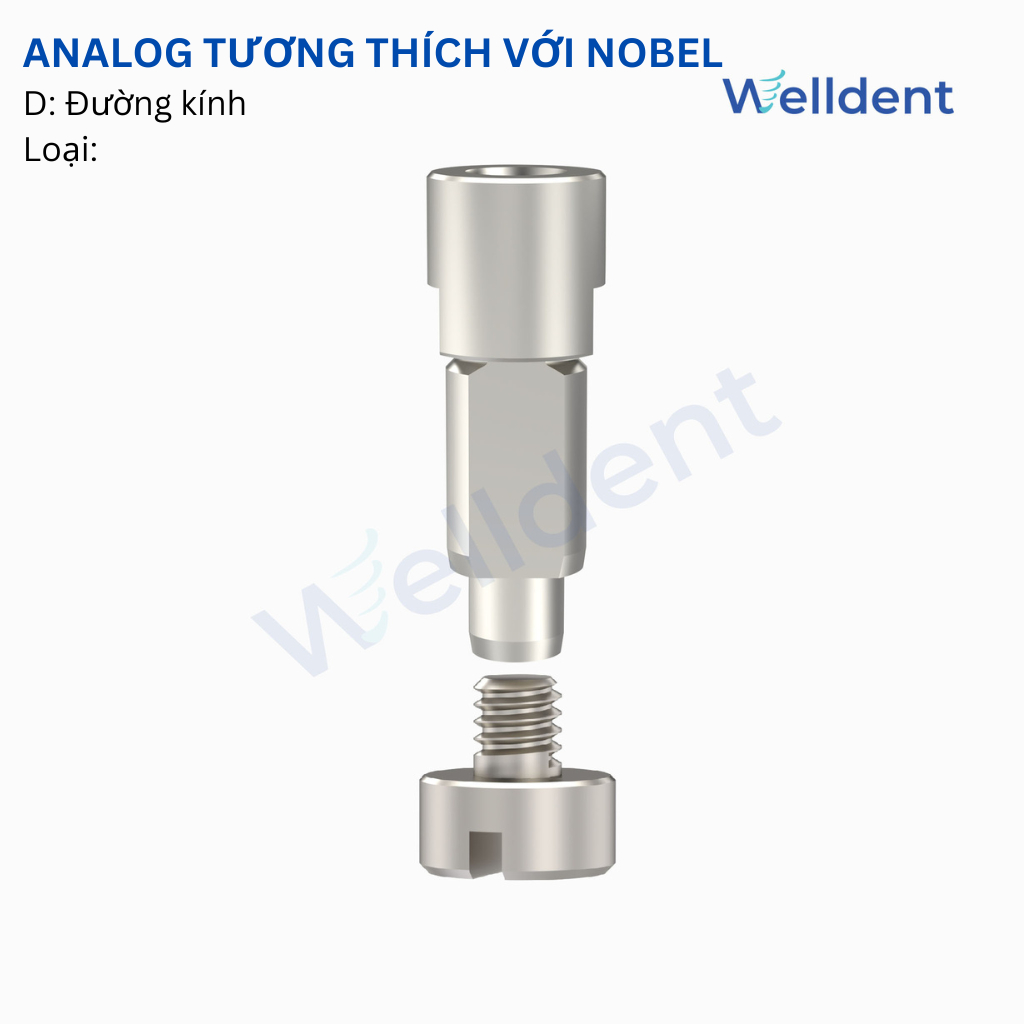 Analog mô phỏng trụ Implant  – Tương thích với Nobel Implant