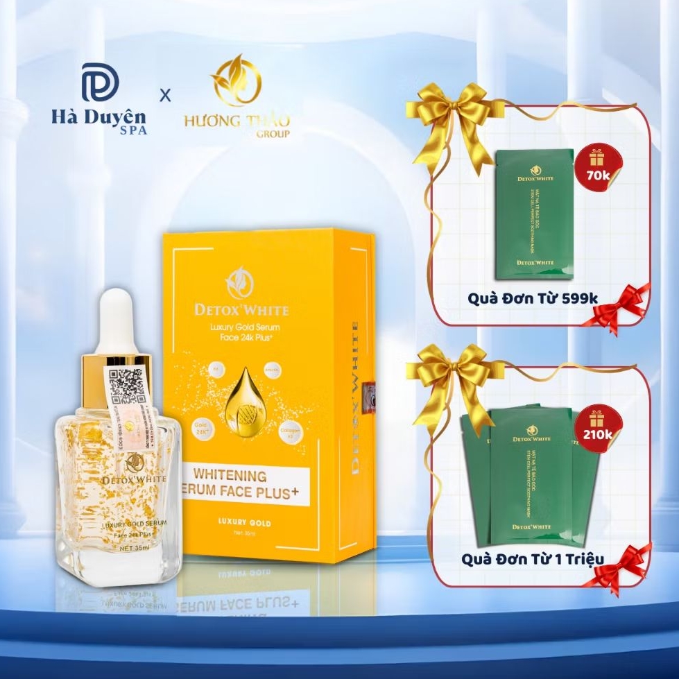 Serum dưỡng da Whitening Serum Face Luxury Gold Plus+ - Cấp ẩm, đều màu da, giúp đàn hồi và săn chắc