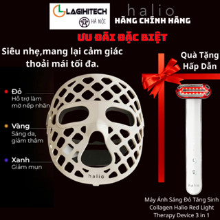 [ĐẶC BIỆT KÈM RED LIGHT] Mặt Nạ Ánh Sáng Halio PureGlow Ultralite Silicone LED Face Mask (BH 12 Tháng) - Chính Hãng