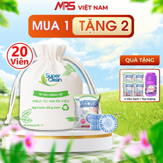 Combo 24 Viên Sạch Bồn Cầu Super Clean - Tặng 1 Lọ Tỏa Hương Forlove Với Hương Thơm Dịu Nhẹ