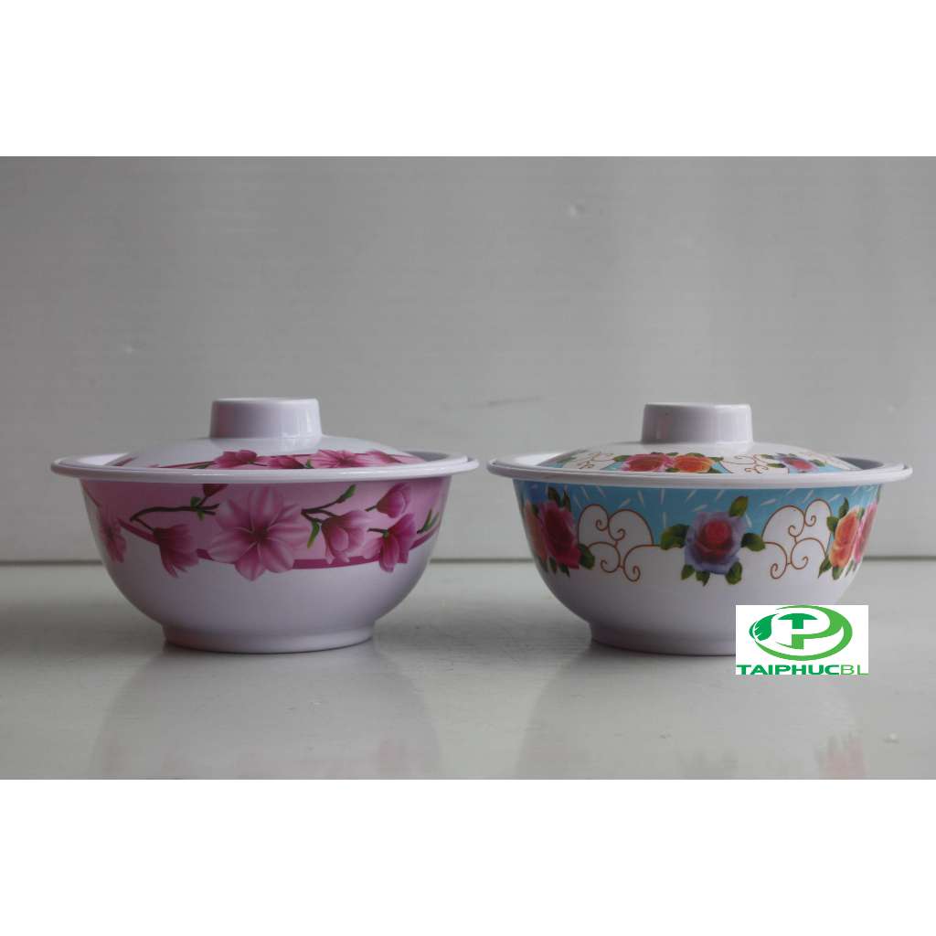 Tô mì nhựa melamine có nắp đậy chịu nhiệt - NT - tô mì