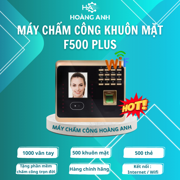 Máy Chấm Công Khuôn Mặt MB23VL - Hàng Chính Hãng - 500 Khuôn Mặt+1000 Vân Tay -Kết nối Wifi -Tặng Ph