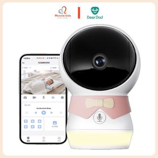 Camera báo tiếng khóc trẻ em DeerDad Baby7, camera trông trẻ đa năng công nghệ AI - Monnie Kids