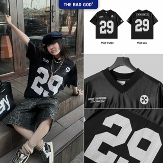Áo Thun Cổ TimV Nam Nữ The Bad God Echo of29 Tráng Bạc Áo Phông Form Boxy Local Brand