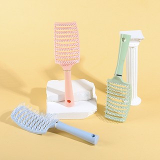 Lược Tóc Bán Nguyệt Chải Tóc Phồng Màu Pastel Dễ Thương, Lược Chải Tóc Gỡ Rối Răng Lược Mềm Mại