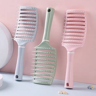 Lược Tóc Bán Nguyệt Chải Tóc Phồng Màu Pastel Dễ Thương, Lược Chải Tóc Gỡ Rối Răng Lược Mềm Mại