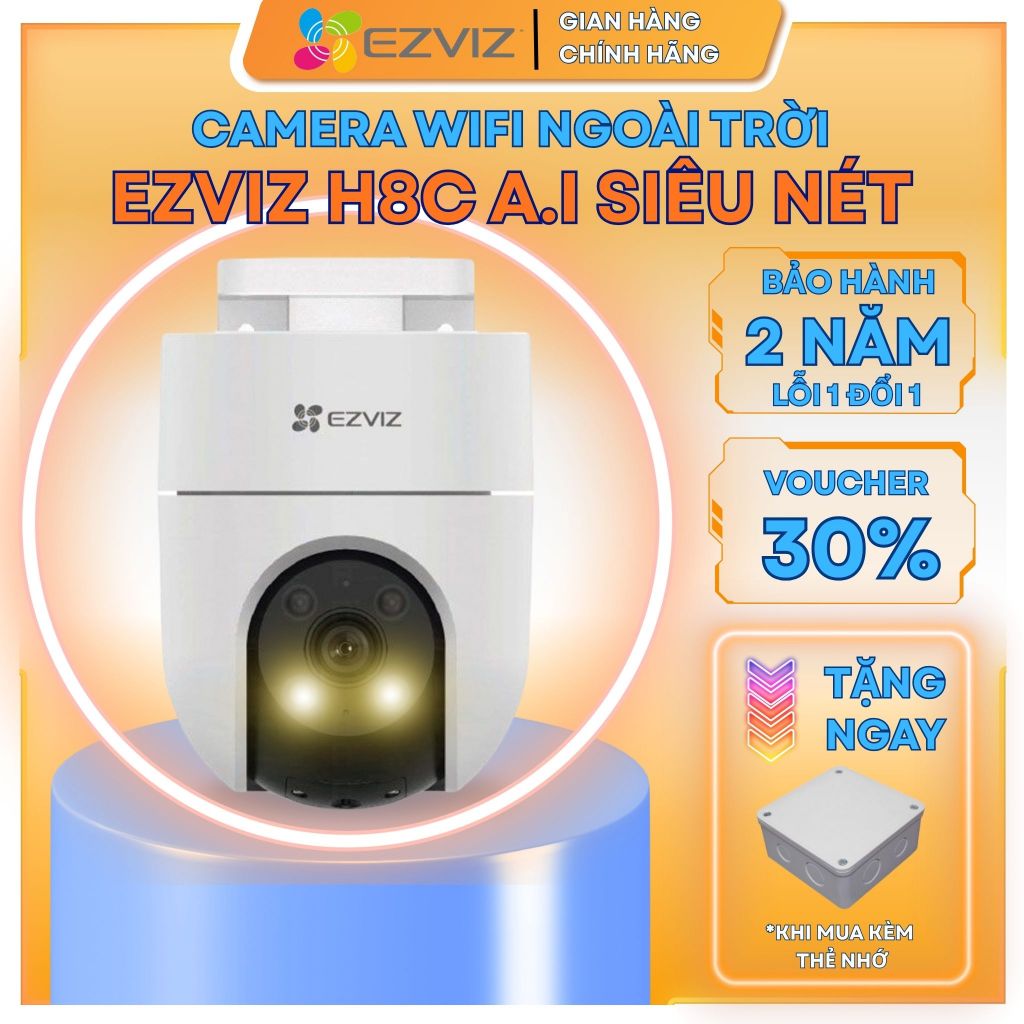 Camera WIFI Ngoài Trời 2 mắt Xoay 360 EZVIZ H9C C8C H8C 3MP 4MP 6MP 10MP 2K 1080P Màu Ban Đêm