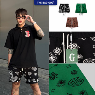 Quần Short Đùi Nam The Bad God Paisley Dáng Lửng Chất Len Unisex Local Brand