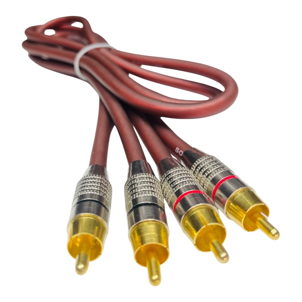 Dây tín hiệu âm thanh AV 4 đầu ruột đồng chống nhiễu - nhiều màu sắc | Audio Cable | RCA Cable