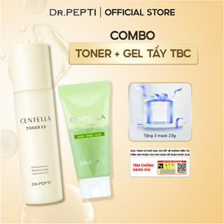 COMBO Nước Hoa Hồng Dr.Pepti Centella Toner Ex 180ml + Gel Tẩy Tế Bào Chết Dr Pepti 30ml