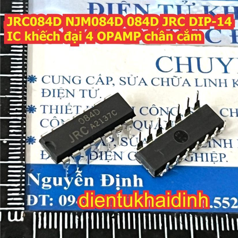 10 con TL084CN TL084 / 084D JRC 084 DIP-14 IC OPAMP bốn CHÂN CẮM KDE1401