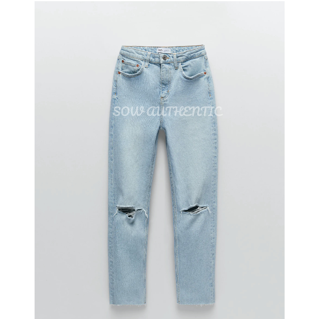 | ZARA AUTH NEWTAG] QUẦN JEANS SALE 2025 DÁNG ỐNG SLIM MÀU XANH
