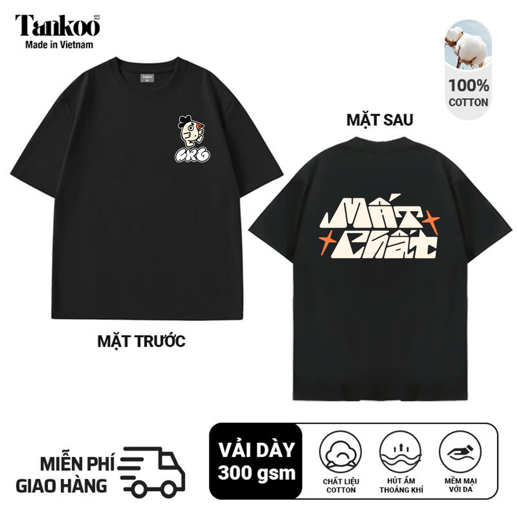 Áo Thun Mất Chất CKG ChickenGang Nam Nữ Cotton 220 300gsm Fitted Form [Nâng size để mặc thoải mái]