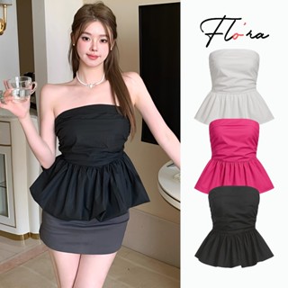 Áo ỐNG PHỒNG Chất Kate Có Mút Ngực CR51, Áo Quây Cúp Kiểu Sexy Nữ Dáng Xòe Đẹp Tôn Dáng Flo'ra