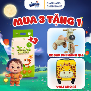 [3A] [TẶNG VALI/ XE PHI HÀNH GIA] - Combo 3 Bịch Tã/Bỉm Dán/Quần AMOR NATURAL Việt Nam Mỏng, Thoáng,Đủ Size NB68 - 4XL34