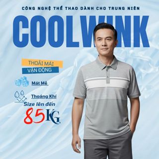 Áo thun polo nam trung niên ngắn tay THÁI KHANG vải COOLWINK co dãn 4 chiều ATK36