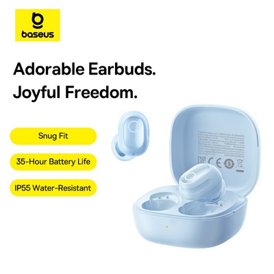 Tai nghe không dây Baseus BD1 TWS True Wireless Super Bass P55 chống nước, tai nghe nhét tai mini & di động, vừa vặn