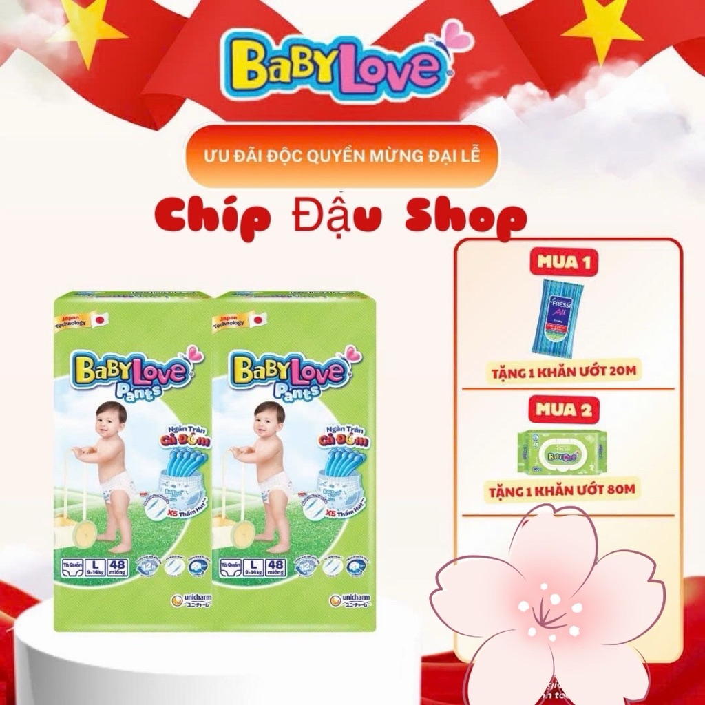 Tã quần BAby love M48/L48/XL48/Xxl48