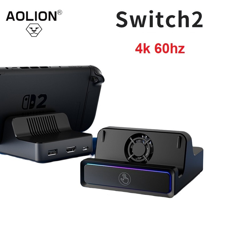 Dock hdmi Switch 2 Aolion - NS 2568L tản nhiệt làm mát xuất hình ảnh nintendo switch 2