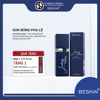   MUA 1 TẶNG 1  SON BÓNG PHA LÊ TRONG SUỐT KHÔNG MÀU " Lasting lusten" - Trọng lượng 3g - Thương Hiệu: Beskin 