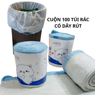 Cuộn túi rác có dây rút tiện lợi