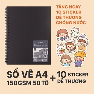  Sổ vẽ không kị tẩy - Sổ vẽ phác thảo giấy trơn Sketch Book KLONG A5  A4+ 50 tờ 150GSM; MS: 764 A4 ; MS 762  A5 ,HM108-12 