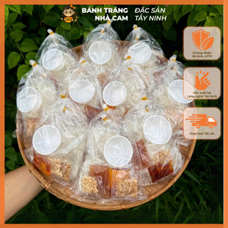  Bánh Tráng Dẻo Trộn Me Tỏi Phi Sa Tế Đặc Biệt Ngon 3 Bịch Bánh Ăn Vặt Đặc Sản Tây Ninh - Bánh Tráng Nhà Cam 