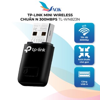 USB Wi-Fi TP-Link Mini Wireless chuẩn N 300Mbps TL-WN823N - Hàng chính hãng