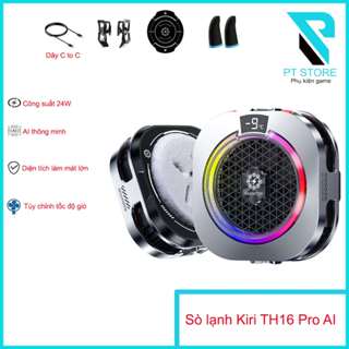  Quạt tản nhiệt sò lạnh Kiri TH16 Pro AI - Công suất 24W - AI thông minh - Làm lạnh điện thoại siêu nhanh 