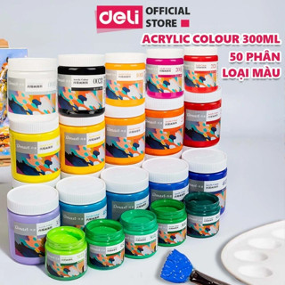 [HỎA TỐC] Màu Acrylic 3D Hũ 300ml Cao Cấp Dmast Deli 30 Màu Vẽ Trên Mọi Chất Liệu Custom Chuyên Nghiệp Full Bảng Màu