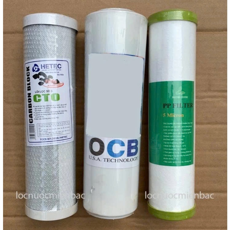 Bộ 3 lõi lọc nước 1,2,3 Chính hãng, sử dụng tất cả máy lọc nước Kangaroo, Karofi, Sunhouse, AquA