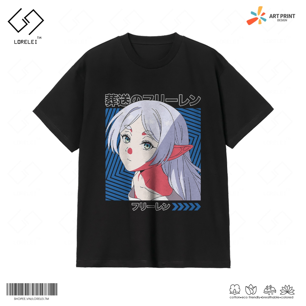 Áo thun Unisex Frieren: Beyond Journey's End Frieren Digital Art  Cotton 100% ngắn tay