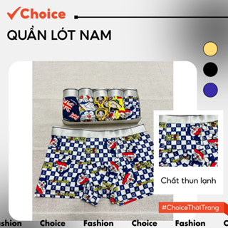 [Choice] Quần lót nam, quần sịp đùi boxer nam vải thun lạnh cao cấp co dãn in hình QLHH2