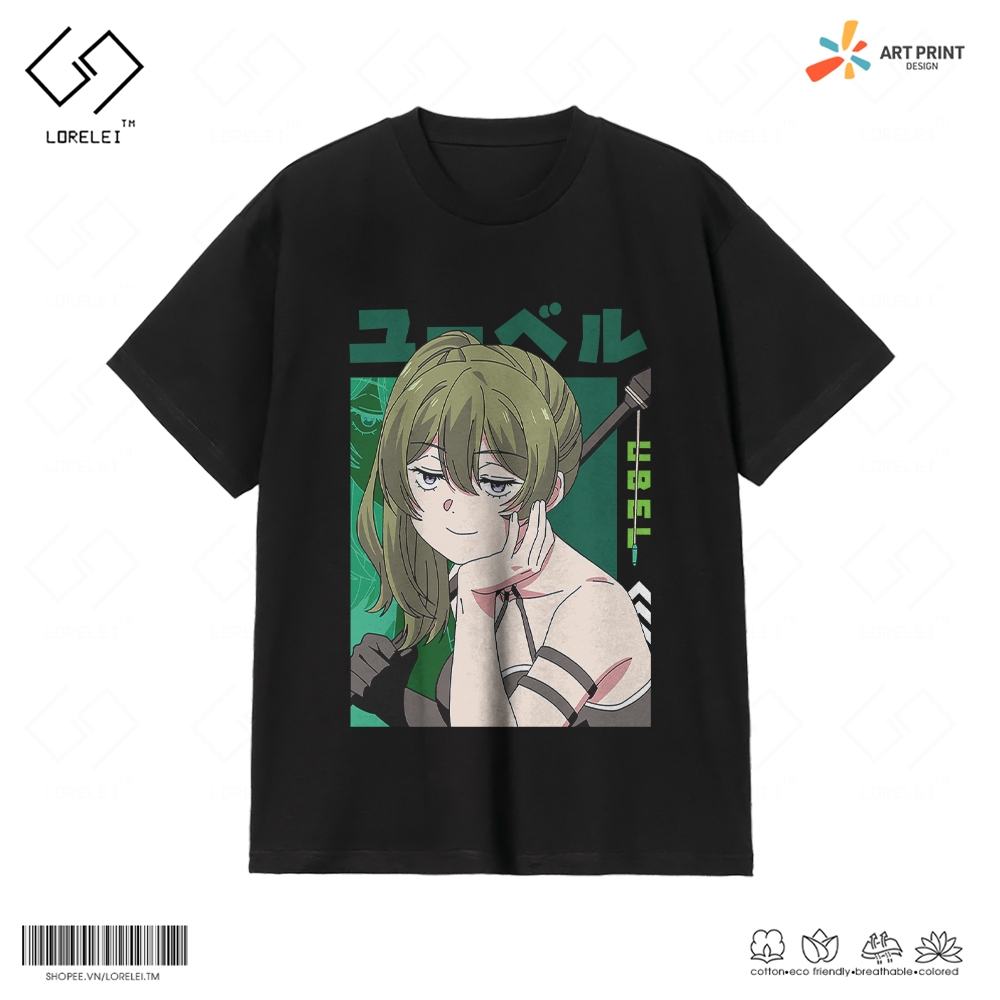 Áo thun Unisex Frieren: Beyond Journey's End Ubel Digital Art Cotton 100% ngắn tay