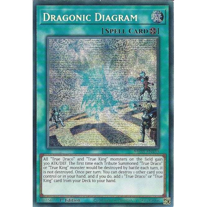 [KW2 Yugioh] [EN-UK] Thẻ bài MP25-EN139 Dragonic Diagram : Prismatic Secret Rare Card : 1st Edition