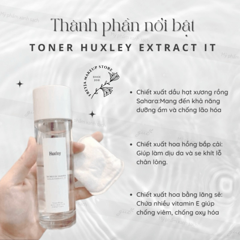 Nước hoa hồng Huxley toner 120ml