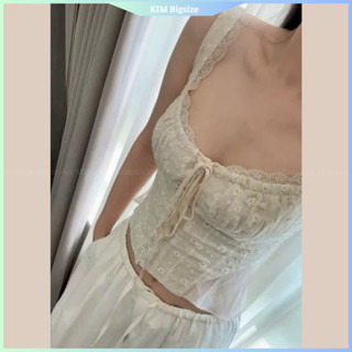  Áo 2 dây thô boi có mút phối ren cúc bọc bigsize 55-85kg  KIMBIGSIZE  