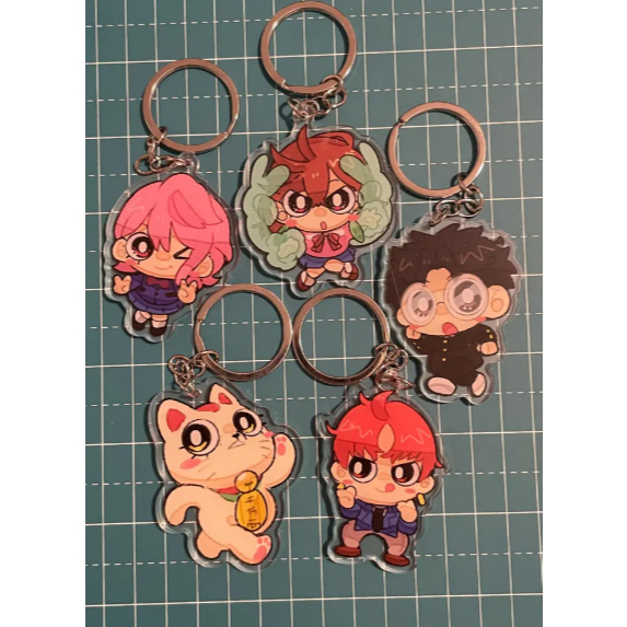 Keychains Momo Ayase, Turbo Granny, Ken Takakura (Okarun), Aira Shiratori, Jin Enjoji Dandandan
