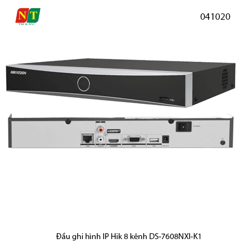 Đầu Ghi Hình IP 8 Kênh HIKVISION DS-7608NXI-K1 – Smart NVR, Hỗ Trợ Ghi 12MP,1 Ổ Cứng 10TB , chính hã