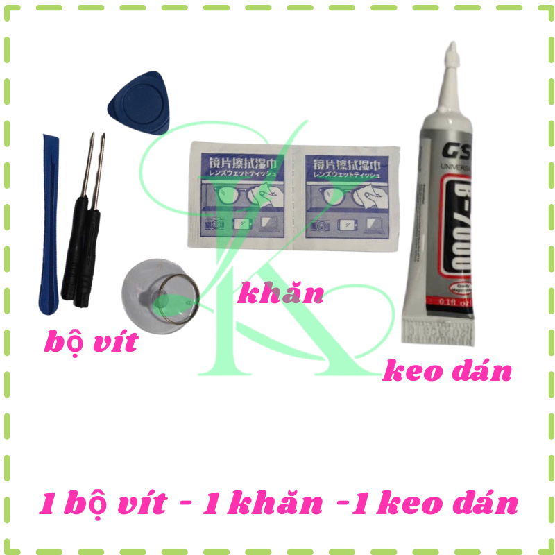 Bộ vít tháo máy kèm khăn lau và keo b7000 (3ml)