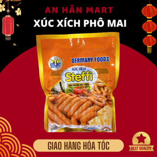  Xúc xích phô mai chảy Steffi xúc xích phô mai ăn lẩu chiên nướng gói 250g 