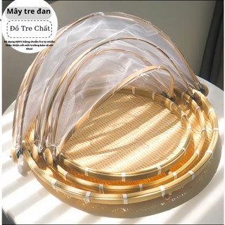 Lồng bàn tre ,mẹt lồng bàn gấp gọn đựng đồ ăn hoa quả decor trang trí nhiều size bảo vệ môi trường