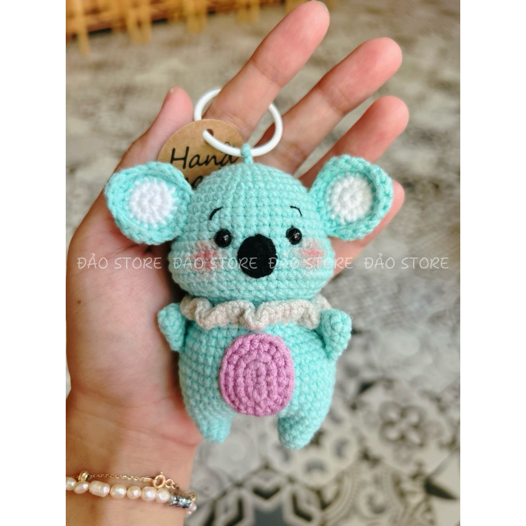Móc khóa treo túi len handmade - Gấu Koala - Đảo craft store