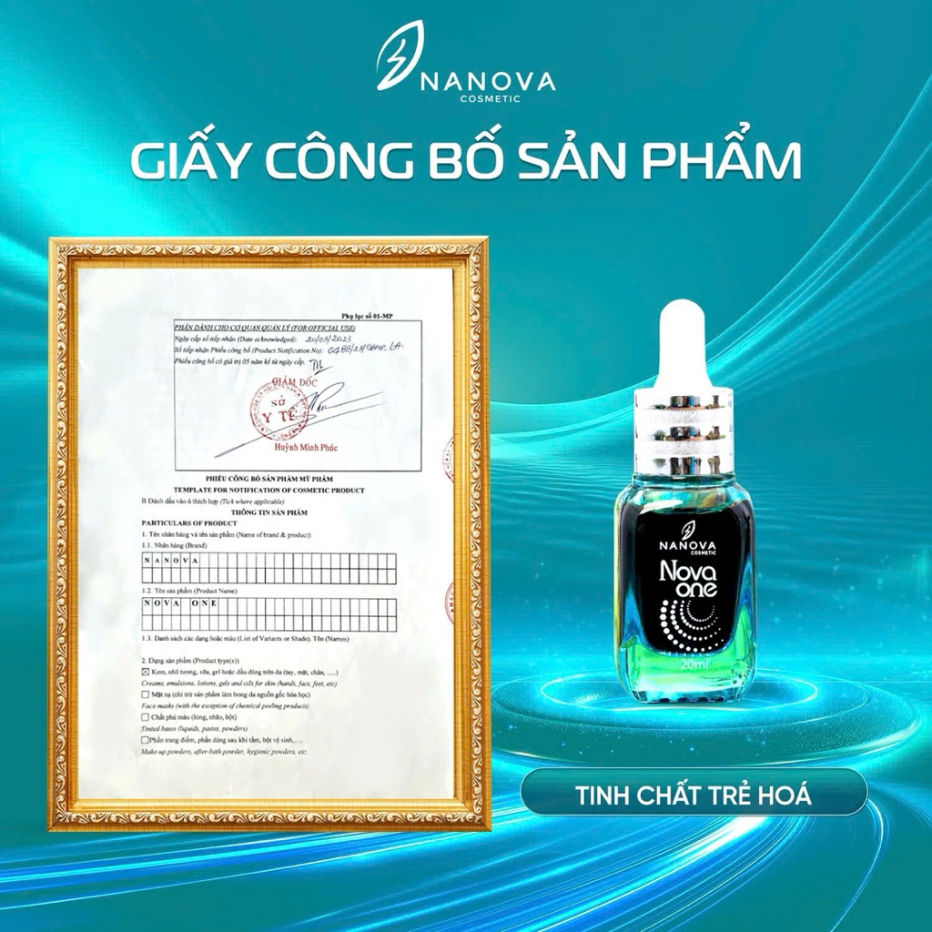 Serum NOVA ONE 20ml chính hãng Nanova mẫu mới chai xanh đục