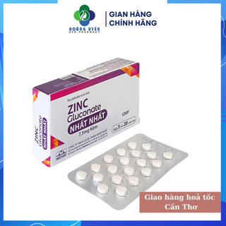   Combo HUP  Viên uống hỗ trợ giảm mụn kẽm Zincum  Zinc Gluconate Nhất Nhất 